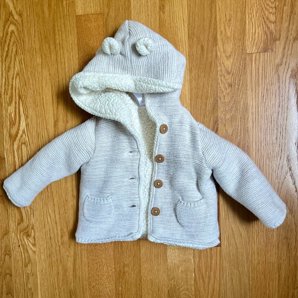 Carters Sherpa Lined Hooded Jacket Size 12 months